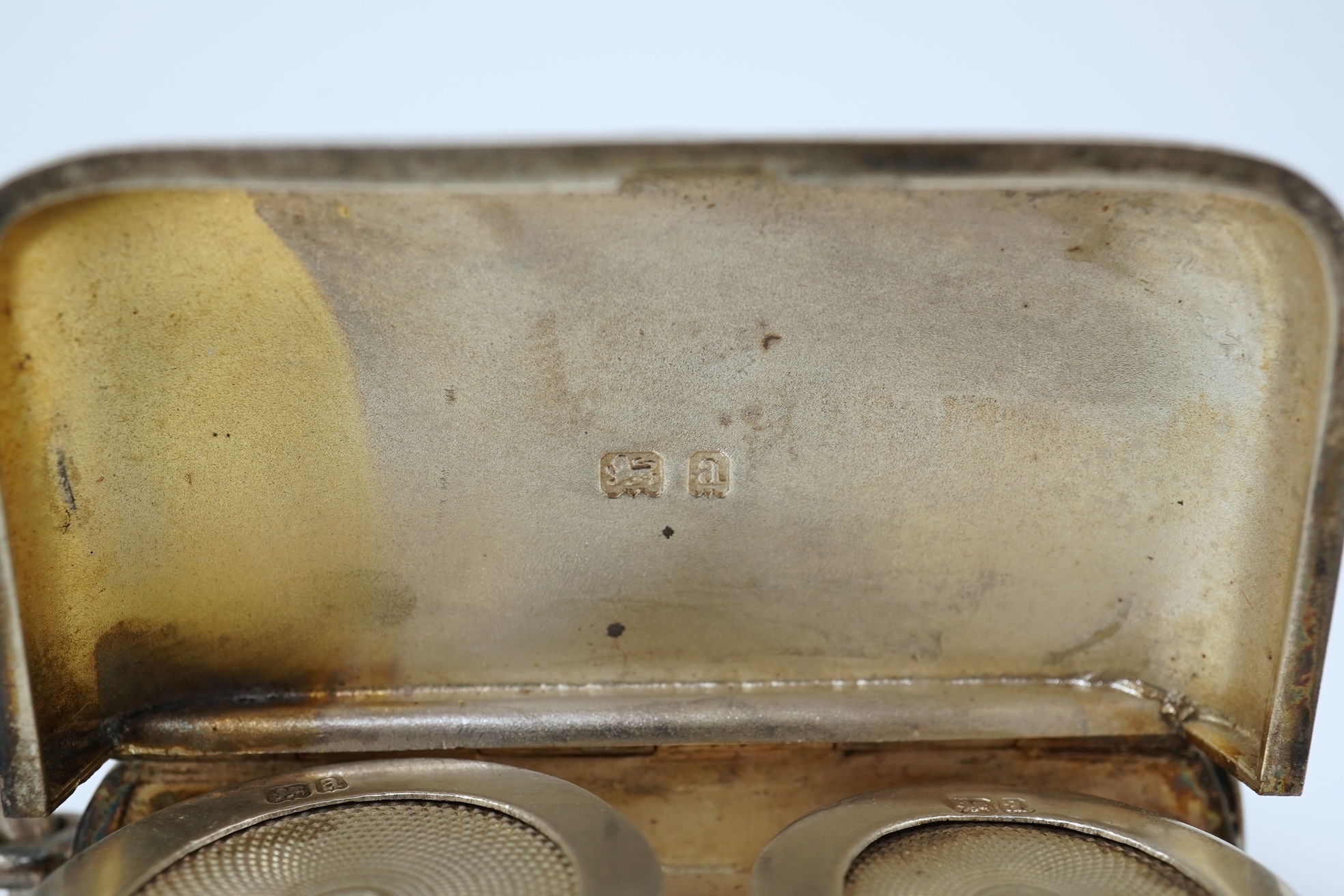 A late Victorian silver combination, cigar cutter, sovereign/half sovereign and vesta case by William Hair Haseler